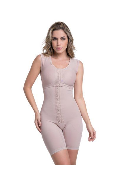 Faja Subdividida, Camiseta sin Mangas, Short y Cierre Frontal
