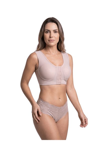 Top Camiseta con Refuerzo y Cierre Frontal