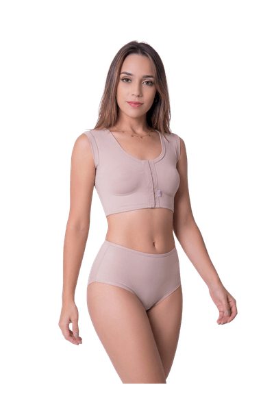 Top Camiseta sin Refuerzo y Cierre Frontal