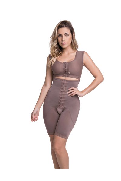 Faja Premium Subdividida, Camiseta sin Mangas, Short y Cierre Frontal